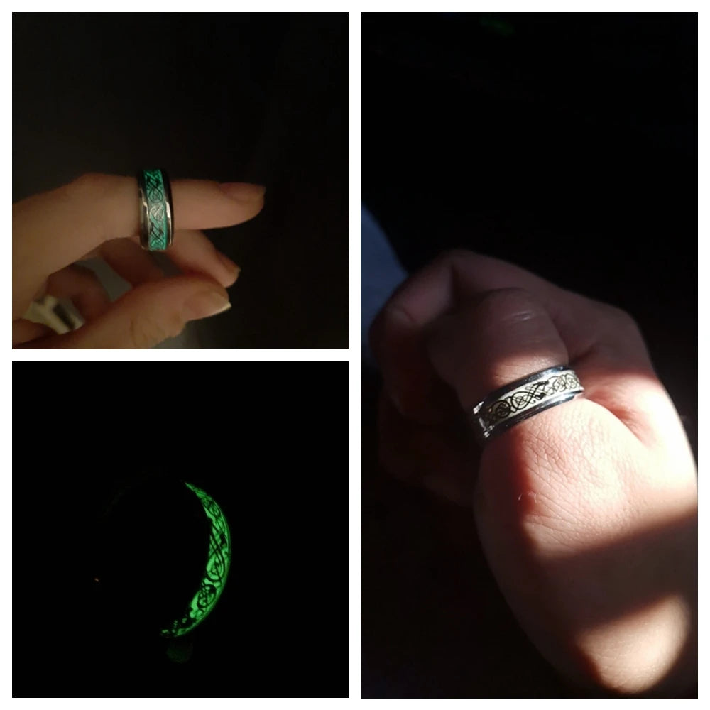Bague lumineuse motif dragon