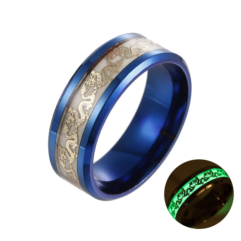 Bague lumineuse motif dragon
