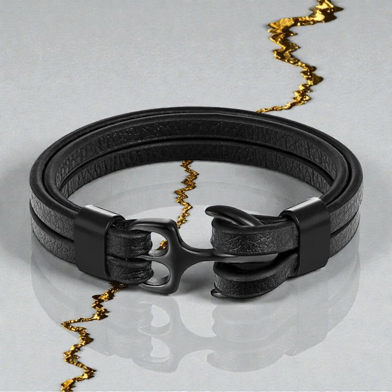 Bracelet nordique en cuir