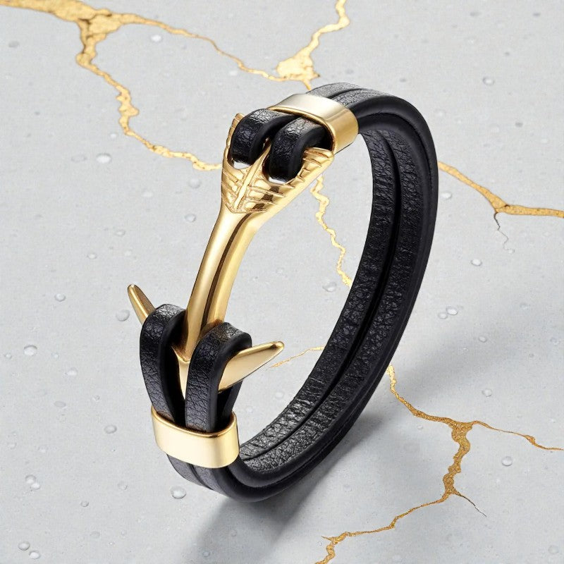 Bracelet nordique en cuir