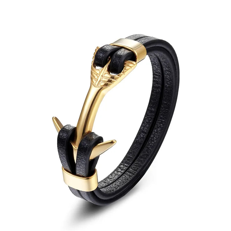 Bracelet nordique en cuir