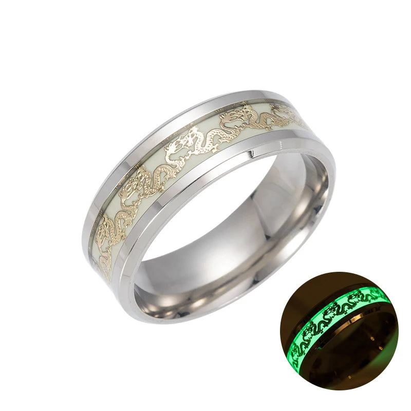 Bague lumineuse motif dragon