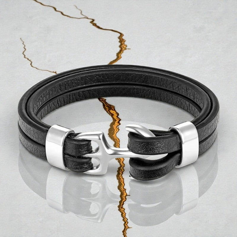 Bracelet nordique en cuir