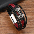 Bracelet cuir marteau de Thor