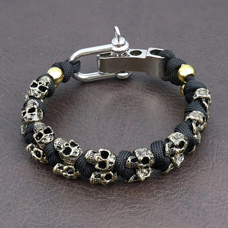Bracelet crâne de pirate vintage