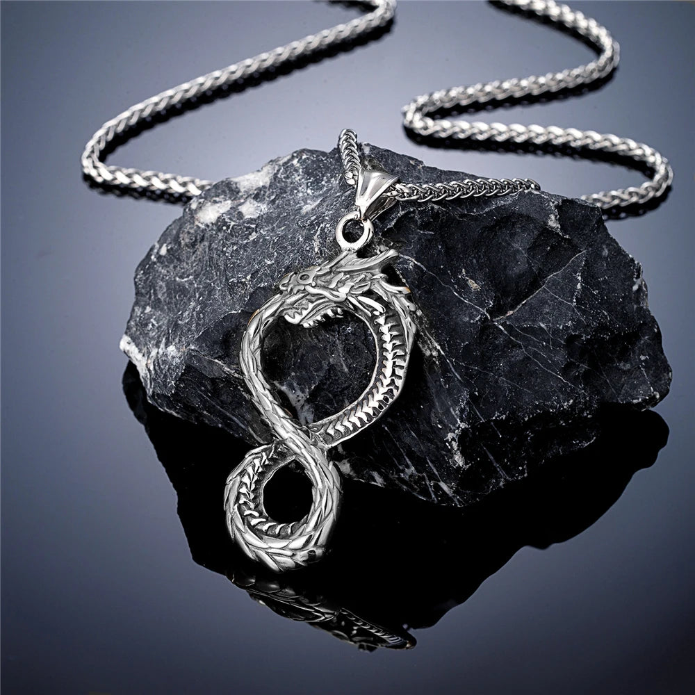 Collier "dragon ouroboros"