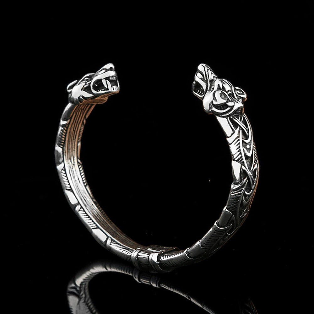 Manchette double têtes de tigre