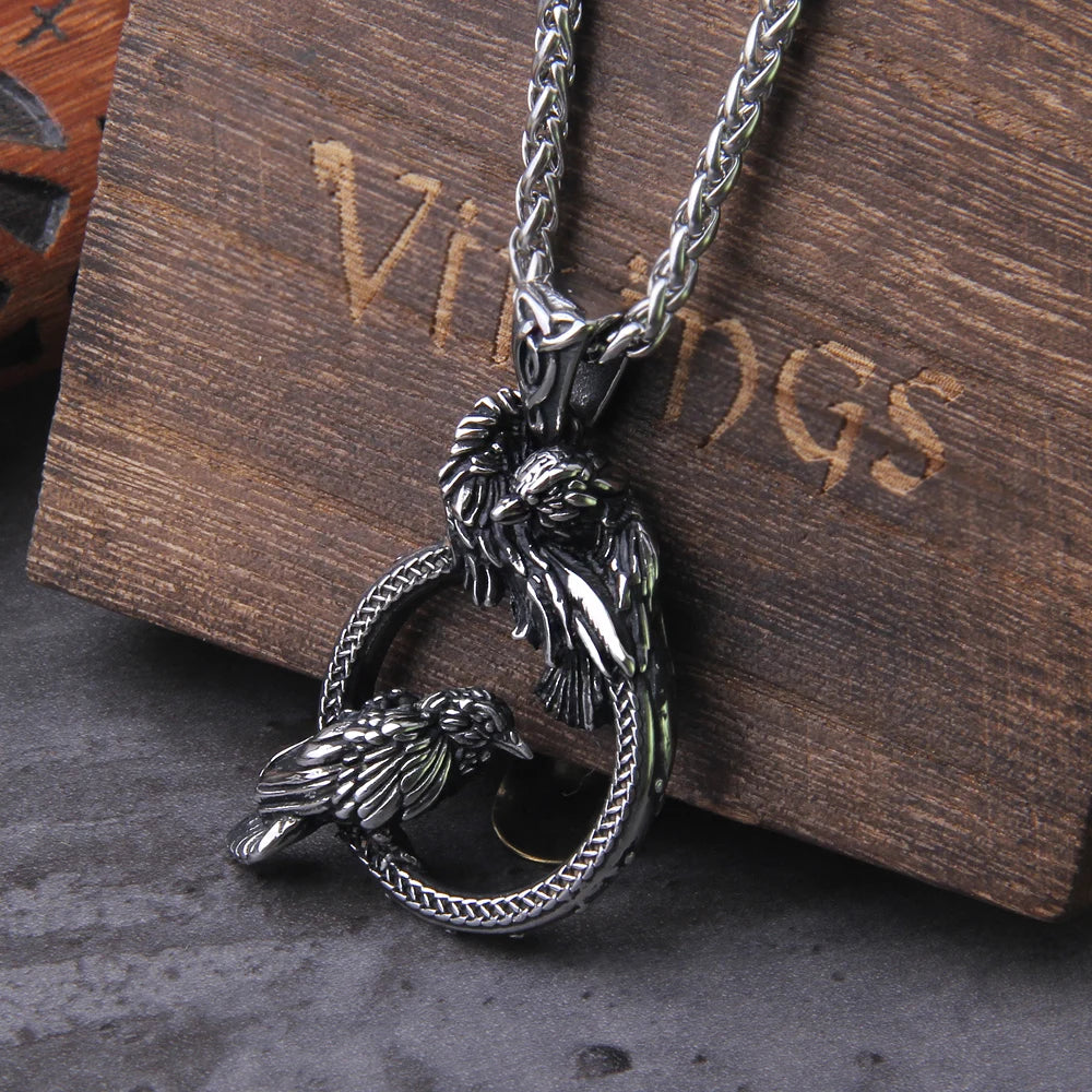 Collier "les corbeaux d'Odin"