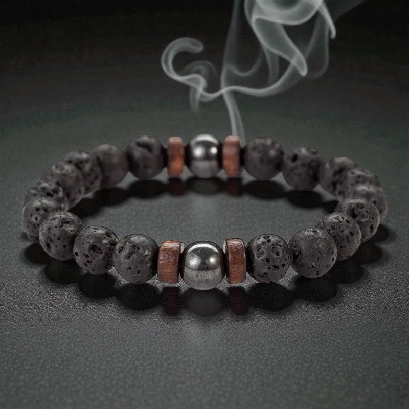 Bracelet en pierres volcaniques