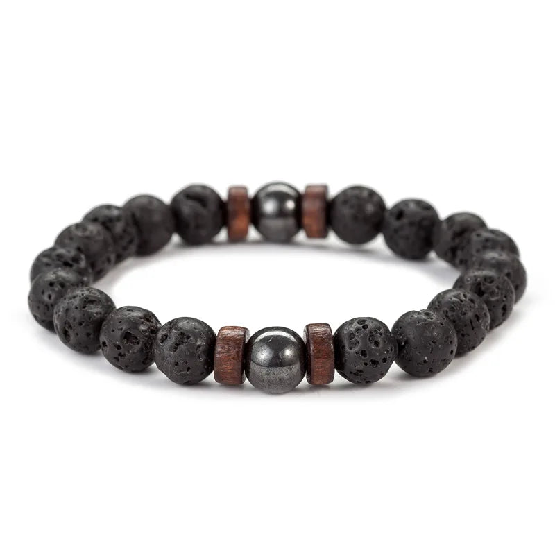 Bracelet en pierres volcaniques
