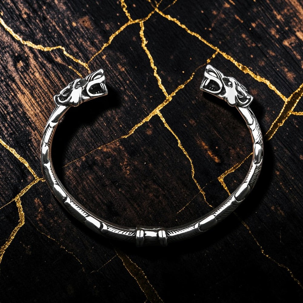 Manchette double têtes de tigre