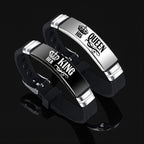 Bracelet couple (par paire) "son roi" et "sa renne"