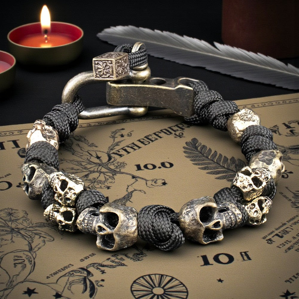 Bracelet crâne de pirate vintage