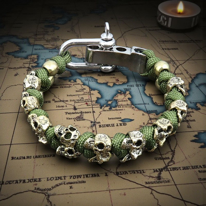 Bracelet crâne de pirate vintage