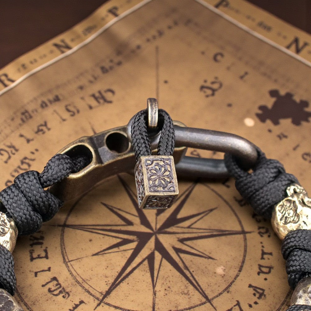 Bracelet crâne de pirate vintage