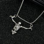 Collier squelette pirate