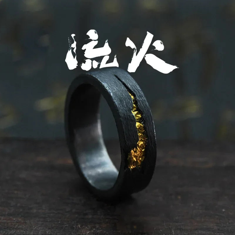 Bague "l'éclat de la météorite"