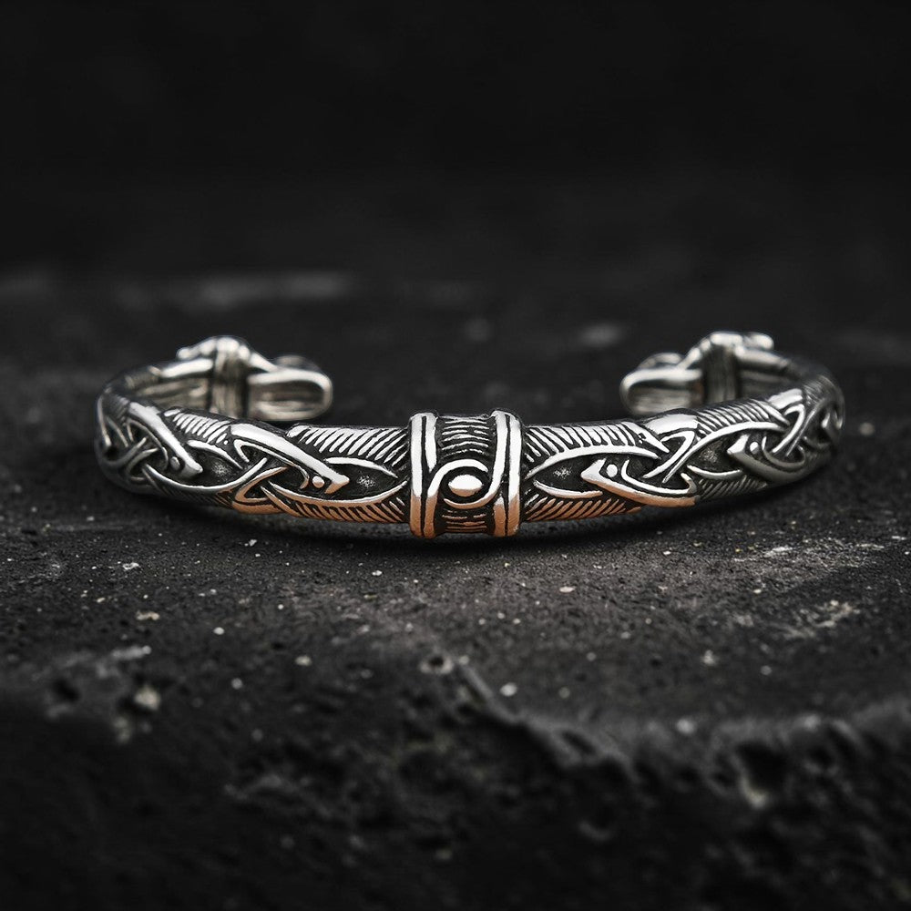 Manchette double têtes de tigre