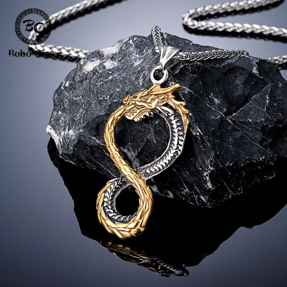 Collier "dragon ouroboros"