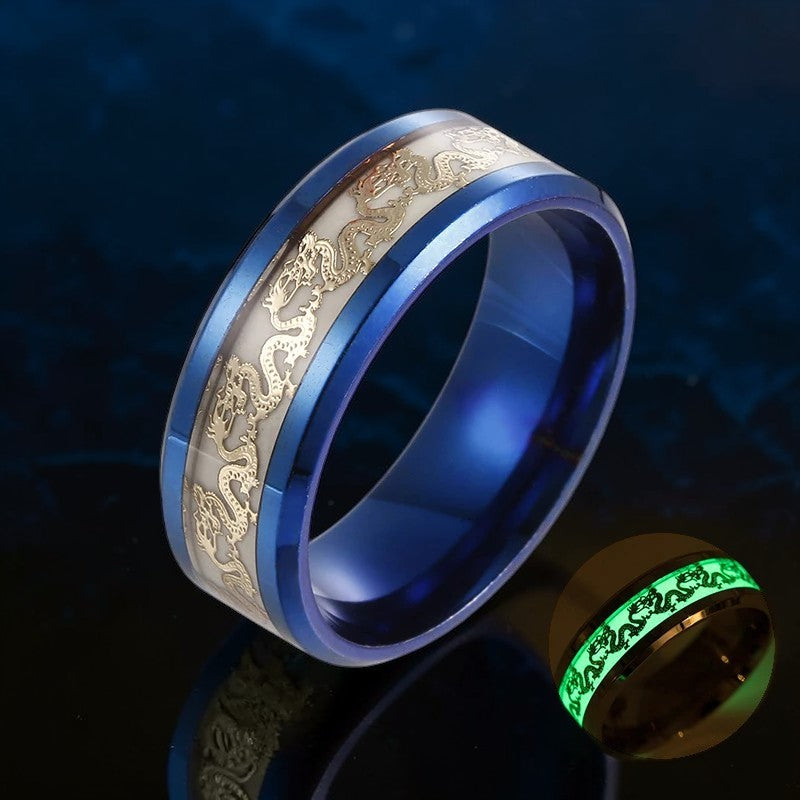 Bague lumineuse motif dragon