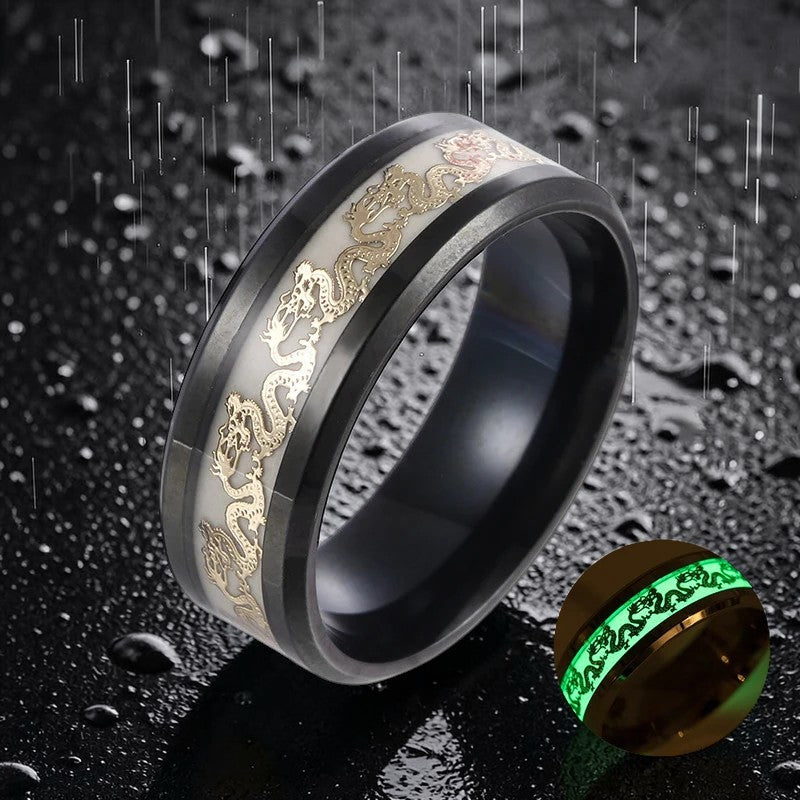 Bague lumineuse motif dragon