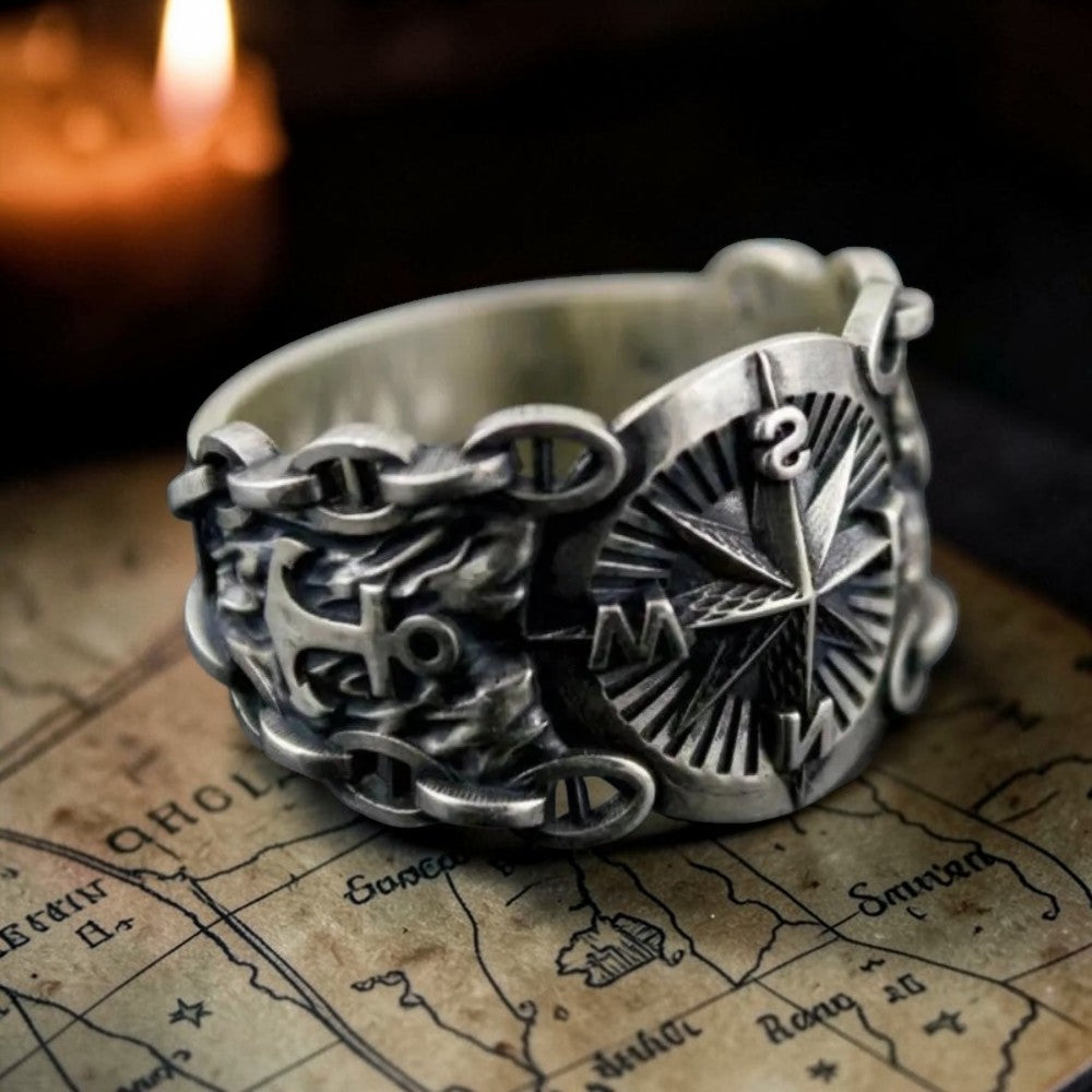 Bague "la boussole du pirate"
