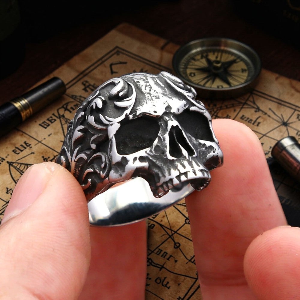 Bague "le crâne silencieux"