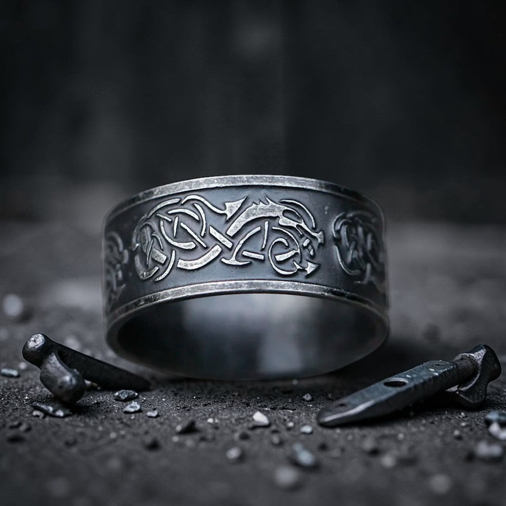 Bague "le dragon sculpté"