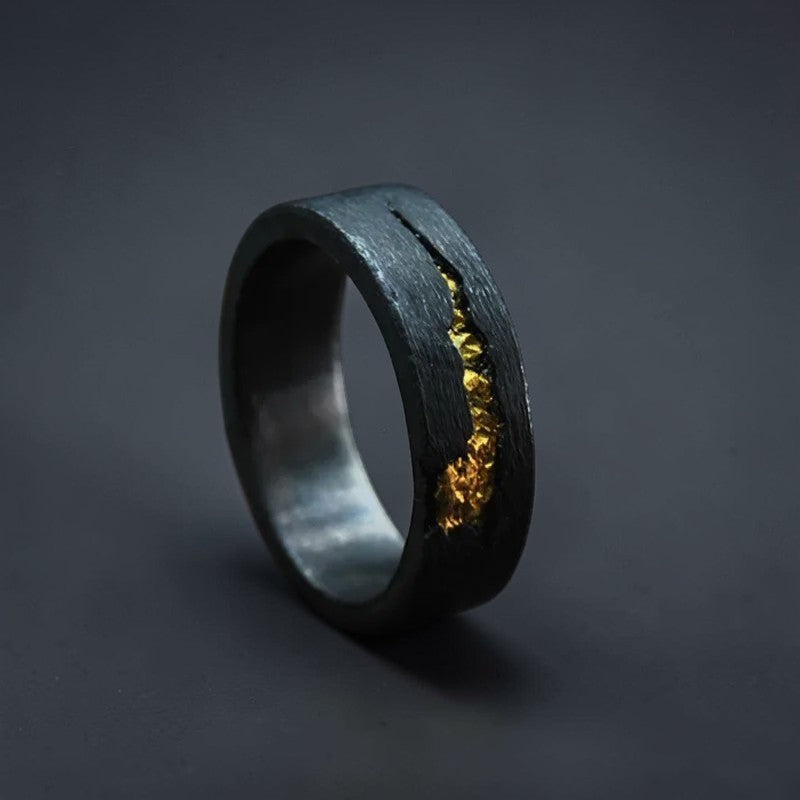 Bague "l'éclat de la météorite"