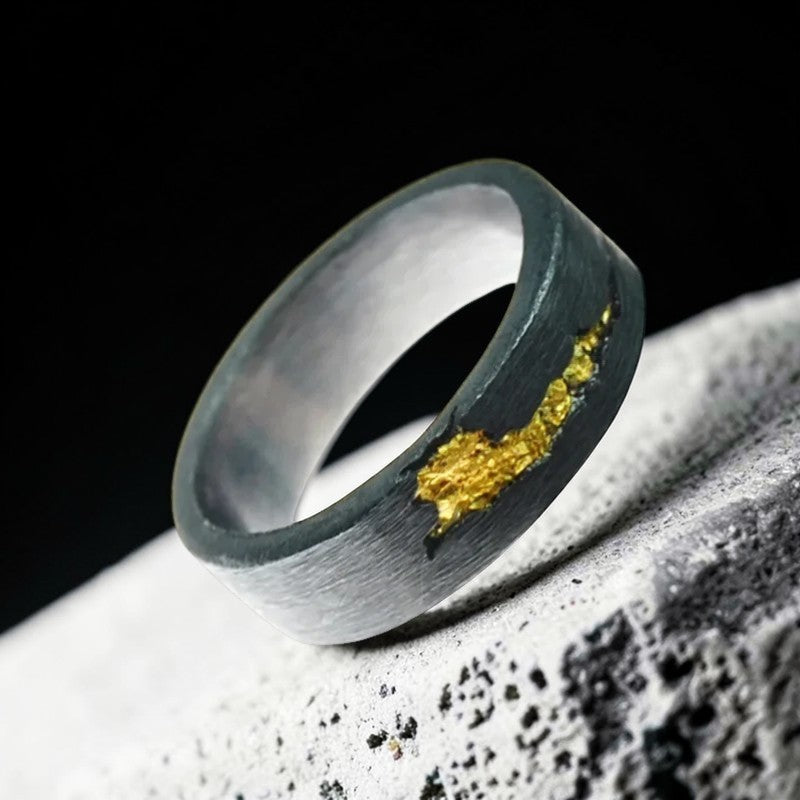 Bague "l'éclat de la météorite"