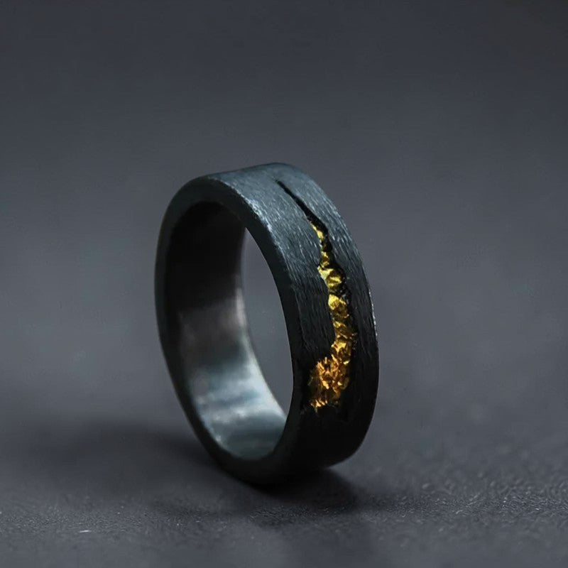 Bague "l'éclat de la météorite"