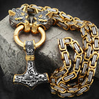 Collier "double têtes de loups"