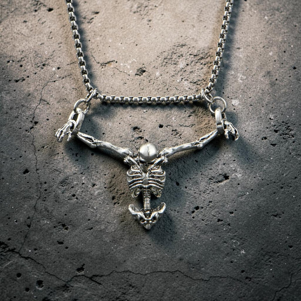 Collier squelette pirate